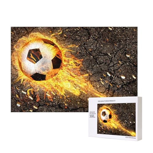 Fußball in brennenden Feuerflammen,300 Teile Holzpuzzle Familienspiel Puzzles für Erwachsene Teenager Heimdekoration Fußball in brennenden Feuerflammen,300 Teile Holzpuzzle Familienspiel Puzzles für Erwachsene Teenager Heimdekoration von EgoMed