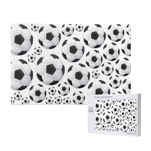 Fußball weiß und schwarz,1000 Teile Holzpuzzle Familienspiel Puzzles für Erwachsene Teenager Heimdekoration Fußball weiß und schwarz,1000 Teile Holzpuzzle Familienspiel Puzzles für Erwachsene Teenager Heimdekoration von EgoMed