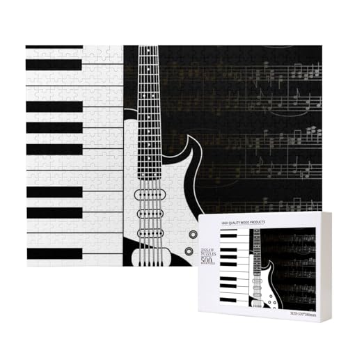 Gitarre und Notensysteme,500 Teile Holzpuzzle Familienspiel Puzzles für Erwachsene Teenager Heimdekoration Gitarre und Notensysteme,500 Teile Holzpuzzle Familienspiel Puzzles für Erwachsene Teenager Heimdekoration von EgoMed