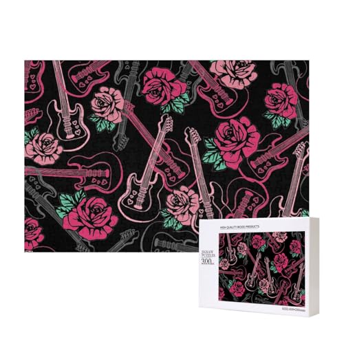 Gitarre und Rose,300 Teile Holzpuzzle Familienspiel Puzzles für Erwachsene Teenager Heimdekoration Gitarre und Rose,300 Teile Holzpuzzle Familienspiel Puzzles für Erwachsene Teenager Heimdekoration von EgoMed