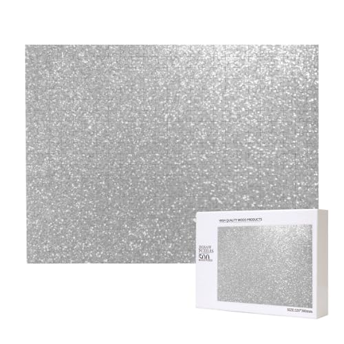 Glitzernder Silberglitzer-Aufdruck,500 Teile Holzpuzzle Familienspiel Puzzles für Erwachsene Teenager Heimdekoration Glitzernder Silberglitzer-Aufdruck,500 Teile Holzpuzzle Familienspiel Puzzles für Erwachsene Teenager Heimdekoration von EgoMed