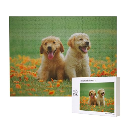 Golden Retriever Welpe,500 Teile Holzpuzzle Familienspiel Puzzles für Erwachsene Teenager Heimdekoration Golden Retriever Welpe,500 Teile Holzpuzzle Familienspiel Puzzles für Erwachsene Teenager Heimdekoration von EgoMed