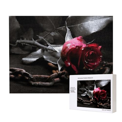 Gothic Schwarze Rosen Bedruckt,500 Teile Holzpuzzle Familienspiel Puzzles für Erwachsene Teenager Heimdekoration Gothic Schwarze Rosen Bedruckt,500 Teile Holzpuzzle Familienspiel Puzzles für Erwachsene Teenager Heimdekoration von EgoMed