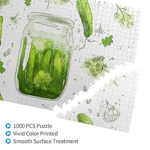 Gurken-Pickle,1000 Teile Holzpuzzle Familienspiel Puzzles für Erwachsene Teenager Heimdekoration Gurken-Pickle,1000 Teile Holzpuzzle Familienspiel Puzzles für Erwachsene Teenager Heimdekoration von EgoMed