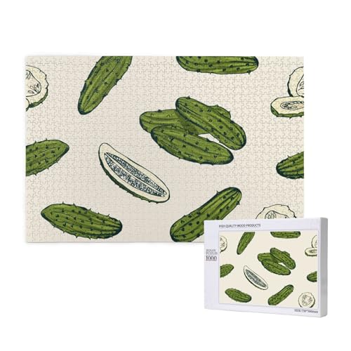 Gurken-Pickle,1000 Teile Holzpuzzle Familienspiel Puzzles für Erwachsene Teenager Heimdekoration Gurken-Pickle,1000 Teile Holzpuzzle Familienspiel Puzzles für Erwachsene Teenager Heimdekoration von EgoMed