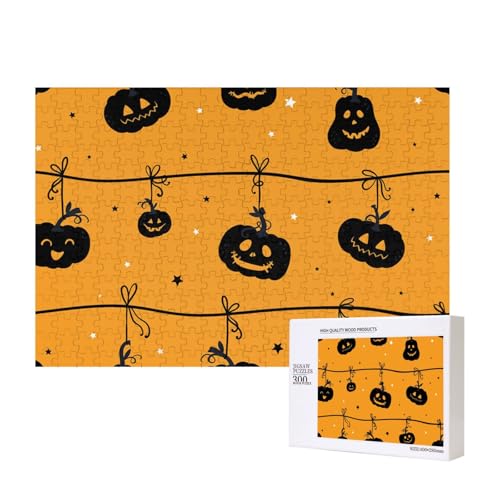 Halloween Kürbis Orange,300 Teile Holzpuzzle Familienspiel Puzzles für Erwachsene Teenager Heimdekoration Halloween Kürbis Orange,300 Teile Holzpuzzle Familienspiel Puzzles für Erwachsene Teenager Heimdekoration von EgoMed