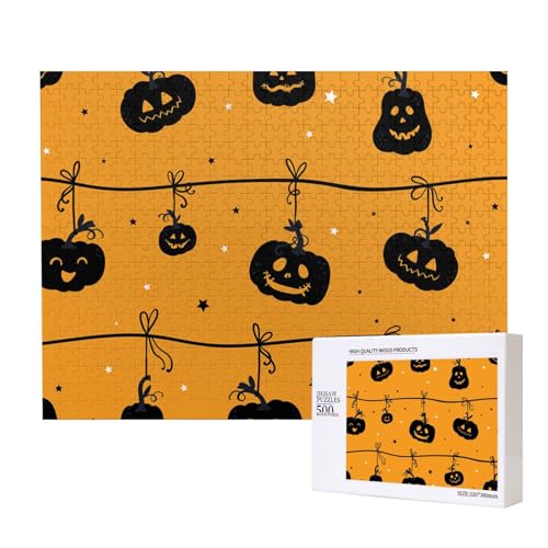 Halloween Kürbis Orange,500 Teile Holzpuzzle Familienspiel Puzzles für Erwachsene Teenager Heimdekoration Halloween Kürbis Orange,500 Teile Holzpuzzle Familienspiel Puzzles für Erwachsene Teenager Heimdekoration von EgoMed