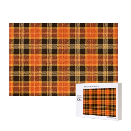Halloween Tartan Plaid,300 Teile Holzpuzzle Familienspiel Puzzles für Erwachsene Teenager Heimdekoration Halloween Tartan Plaid,300 Teile Holzpuzzle Familienspiel Puzzles für Erwachsene Teenager Heimdekoration von EgoMed
