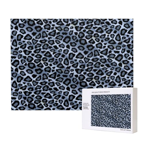 Hellblaues Leopardentier,500 Teile Holzpuzzle Familienspiel Puzzles für Erwachsene Teenager Heimdekoration Hellblaues Leopardentier,500 Teile Holzpuzzle Familienspiel Puzzles für Erwachsene Teenager Heimdekoration von EgoMed