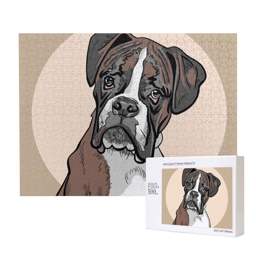 Hund Boxer,500 Teile Holzpuzzle Familienspiel Puzzles für Erwachsene Teenager Heimdekoration Hund Boxer,500 Teile Holzpuzzle Familienspiel Puzzles für Erwachsene Teenager Heimdekoration von EgoMed