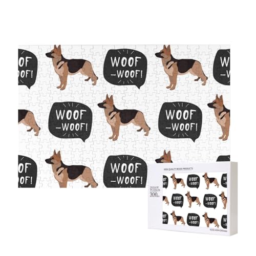 Hund Deutscher Schäferhund,300 Teile Holzpuzzle Familienspiel Puzzles für Erwachsene Teenager Heimdekoration Hund Deutscher Schäferhund,300 Teile Holzpuzzle Familienspiel Puzzles für Erwachsene Teenager Heimdekoration von EgoMed
