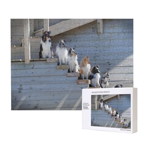 Hunde Border Collie Shetland Sheepdogs Alaskan,500 Teile Holzpuzzle Familienspiel Puzzles für Erwachsene Teenager Heimdekoration Hunde Border Collie Shetland Sheepdogs Alaskan,500 Teile Holzpuzzle Familienspiel Puzzles für Erwachsene Teenager Heimdekoration von EgoMed