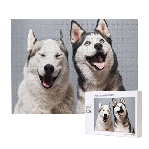 Husky-Druck,500 Teile Holzpuzzle Familienspiel Puzzles für Erwachsene Teenager Heimdekoration Husky-Druck,500 Teile Holzpuzzle Familienspiel Puzzles für Erwachsene Teenager Heimdekoration von EgoMed