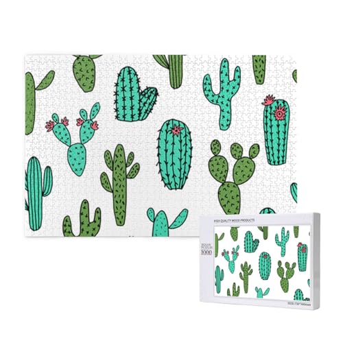 Kaktus Kakteen Kaktus Design,1000 Teile Holzpuzzle Familienspiel Puzzles für Erwachsene Teenager Heimdekoration Kaktus Kakteen Kaktus Design,1000 Teile Holzpuzzle Familienspiel Puzzles für Erwachsene Teenager Heimdekoration von EgoMed