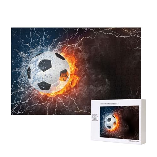 Kaltes Wasser Feuer Fußball,300 Teile Holzpuzzle Familienspiel Puzzles für Erwachsene Teenager Heimdekoration Kaltes Wasser Feuer Fußball,300 Teile Holzpuzzle Familienspiel Puzzles für Erwachsene Teenager Heimdekoration von EgoMed