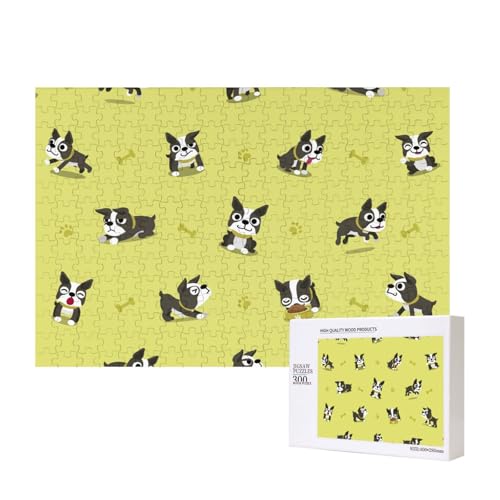Karikatur, Boston Terrier, Hund,300 Teile Holzpuzzle Familienspiel Puzzles für Erwachsene Teenager Heimdekoration Karikatur, Boston Terrier, Hund,300 Teile Holzpuzzle Familienspiel Puzzles für Erwachsene Teenager Heimdekoration von EgoMed