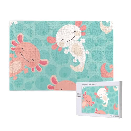 Kawaii Baby süßer Axolotl,1000 Teile Holzpuzzle Familienspiel Puzzles für Erwachsene Teenager Heimdekoration Kawaii Baby süßer Axolotl,1000 Teile Holzpuzzle Familienspiel Puzzles für Erwachsene Teenager Heimdekoration von EgoMed