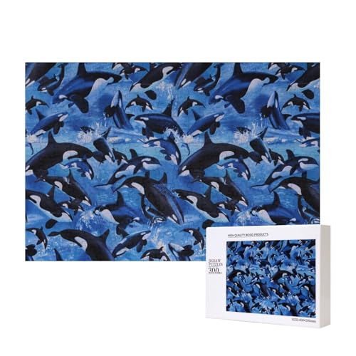 Killerwale Orcas Meer,300 Teile Holzpuzzle Familienspiel Puzzles für Erwachsene Teenager Heimdekoration Killerwale Orcas Meer,300 Teile Holzpuzzle Familienspiel Puzzles für Erwachsene Teenager Heimdekoration von EgoMed