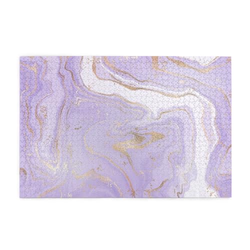 Lavendel-lila Marmor Golden Line,1000 Teile Holzpuzzle Familienspiel Puzzles für Erwachsene Teenager Heimdekoration Lavendel-lila Marmor Golden Line,1000 Teile Holzpuzzle Familienspiel Puzzles für Erwachsene Teenager Heimdekoration von EgoMed