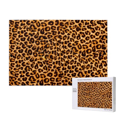 Leopard,1000 Teile Holzpuzzle Familienspiel Puzzles für Erwachsene Teenager Heimdekoration von EgoMed