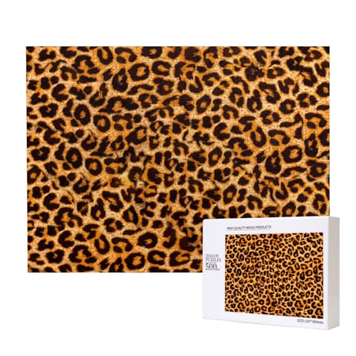Leopardenmuster,500 Teile Holzpuzzle Familienspiel Puzzles für Erwachsene Teenager Heimdekoration Leopardenmuster,500 Teile Holzpuzzle Familienspiel Puzzles für Erwachsene Teenager Heimdekoration von EgoMed