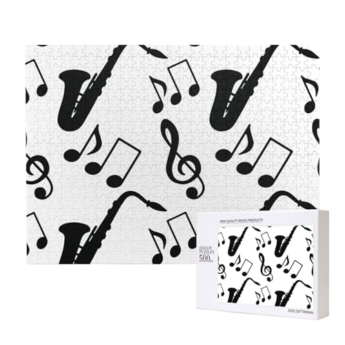 Musical Musik Saxophon,500 Teile Holzpuzzle Familienspiel Puzzles für Erwachsene Teenager Heimdekoration Musical Musik Saxophon,500 Teile Holzpuzzle Familienspiel Puzzles für Erwachsene Teenager Heimdekoration von EgoMed