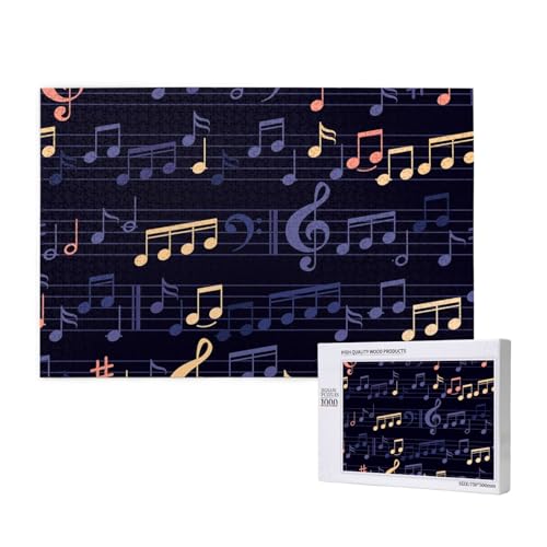 Musik-Nahtloses-Muster,1000 Teile Holzpuzzle Familienspiel Puzzles für Erwachsene Teenager Heimdekoration Musik-Nahtloses-Muster,1000 Teile Holzpuzzle Familienspiel Puzzles für Erwachsene Teenager Heimdekoration von EgoMed