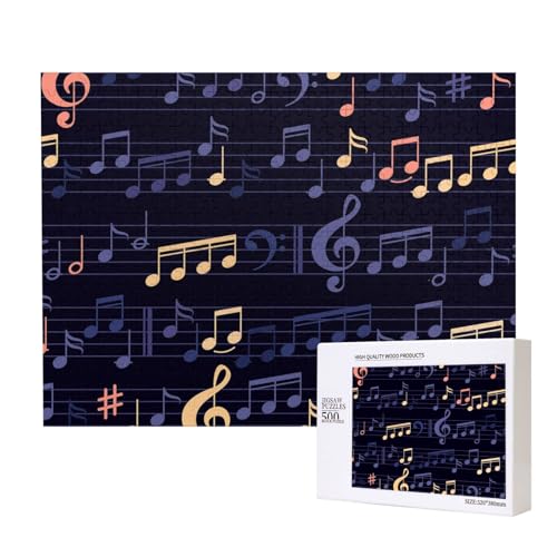 Musik-Nahtloses-Muster,500 Teile Holzpuzzle Familienspiel Puzzles für Erwachsene Teenager Heimdekoration Musik-Nahtloses-Muster,500 Teile Holzpuzzle Familienspiel Puzzles für Erwachsene Teenager Heimdekoration von EgoMed