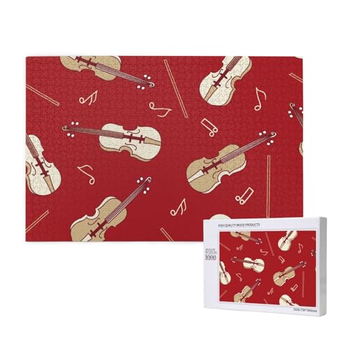 Musik Violine Rote Note,1000 Teile Holzpuzzle Familienspiel Puzzles für Erwachsene Teenager Heimdekoration Musik Violine Rote Note,1000 Teile Holzpuzzle Familienspiel Puzzles für Erwachsene Teenager Heimdekoration von EgoMed