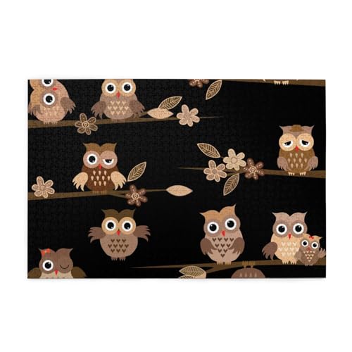 Niedliche braune Cartoon-Eulen,1000 Teile Holzpuzzle Familienspiel Puzzles für Erwachsene Teenager Heimdekoration Niedliche braune Cartoon-Eulen,1000 Teile Holzpuzzle Familienspiel Puzzles für Erwachsene Teenager Heimdekoration von EgoMed