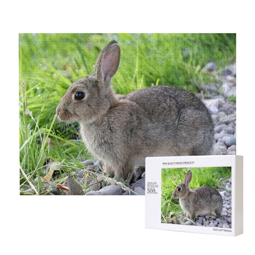Niedliches graues Hasenkaninchen,500 Teile Holzpuzzle Familienspiel Puzzles für Erwachsene Teenager Heimdekoration Niedliches graues Hasenkaninchen,500 Teile Holzpuzzle Familienspiel Puzzles für Erwachsene Teenager Heimdekoration von EgoMed
