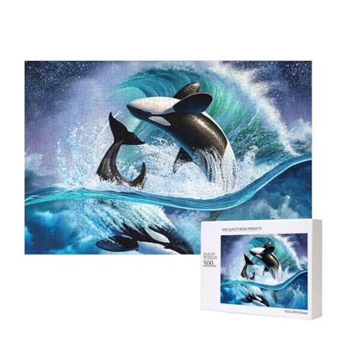 Orca Killerwale winken,300 Teile Holzpuzzle Familienspiel Puzzles für Erwachsene Teenager Heimdekoration Orca Killerwale winken,300 Teile Holzpuzzle Familienspiel Puzzles für Erwachsene Teenager Heimdekoration von EgoMed