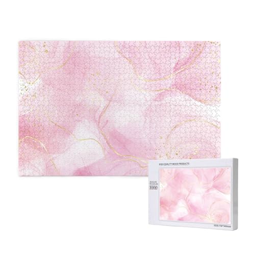 Pastellrosa Marmor,1000 Teile Holzpuzzle Familienspiel Puzzles für Erwachsene Teenager Heimdekoration Pastellrosa Marmor,1000 Teile Holzpuzzle Familienspiel Puzzles für Erwachsene Teenager Heimdekoration von EgoMed