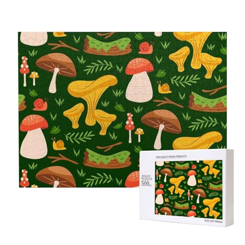 Pilzmuster,500 Teile Holzpuzzle Familienspiel Puzzles für Erwachsene Teenager Heimdekoration Pilzmuster,500 Teile Holzpuzzle Familienspiel Puzzles für Erwachsene Teenager Heimdekoration von EgoMed