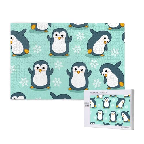 Pinguin-Muster,1000 Teile Holzpuzzle Familienspiel Puzzles für Erwachsene Teenager Heimdekoration Pinguin-Muster,1000 Teile Holzpuzzle Familienspiel Puzzles für Erwachsene Teenager Heimdekoration von EgoMed