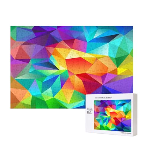 Regenbogen Geometrisch,300 Teile Holzpuzzle Familienspiel Puzzles für Erwachsene Teenager Heimdekoration Regenbogen Geometrisch,300 Teile Holzpuzzle Familienspiel Puzzles für Erwachsene Teenager Heimdekoration von EgoMed