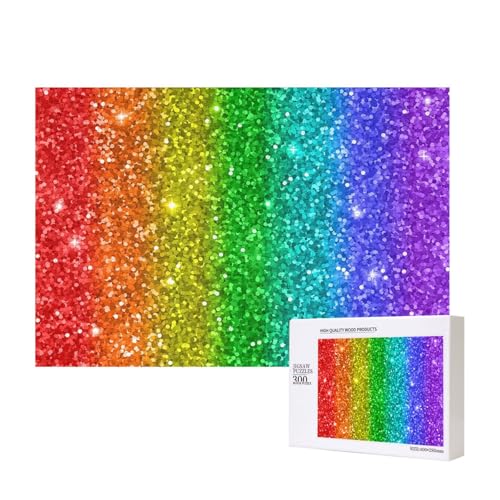 Regenbogen Sieht aus wie mit Pailletten,300 Teile Holzpuzzle Familienspiel Puzzles für Erwachsene Teenager Heimdekoration Regenbogen Sieht aus wie mit Pailletten,300 Teile Holzpuzzle Familienspiel Puzzles für Erwachsene Teenager Heimdekoration von EgoMed
