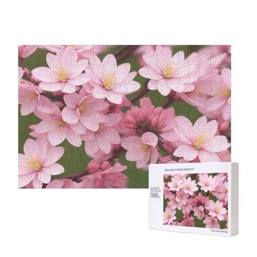Rosa Blumen Druck,300 Teile Holzpuzzle Familienspiel Puzzles für Erwachsene Teenager Heimdekoration Rosa Blumen Druck,300 Teile Holzpuzzle Familienspiel Puzzles für Erwachsene Teenager Heimdekoration von EgoMed