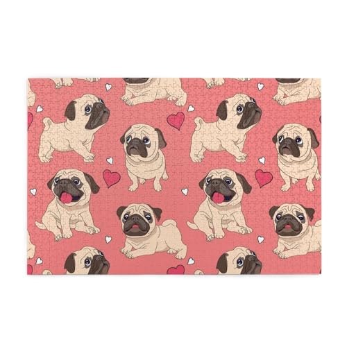 Rosa Bulldogge,1000 Teile Holzpuzzle Familienspiel Puzzles für Erwachsene Teenager Heimdekoration Rosa Bulldogge,1000 Teile Holzpuzzle Familienspiel Puzzles für Erwachsene Teenager Heimdekoration von EgoMed