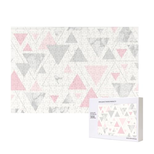 Rosa Grau Silber Geometrische Dreieck Marmor,300 Teile Holzpuzzle Familienspiel Puzzles für Erwachsene Teenager Heimdekoration Rosa Grau Silber Geometrische Dreieck Marmor,300 Teile Holzpuzzle Familienspiel Puzzles für Erwachsene Teenager Heimdekoration von EgoMed