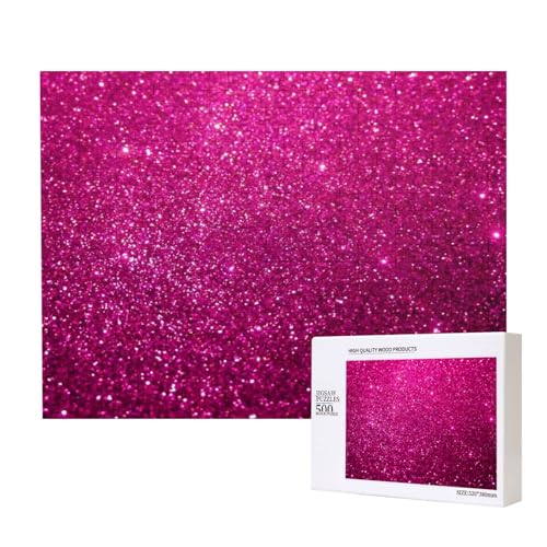 Rosa funkelnder Glitzer,500 Teile Holzpuzzle Familienspiel Puzzles für Erwachsene Teenager Heimdekoration Rosa funkelnder Glitzer,500 Teile Holzpuzzle Familienspiel Puzzles für Erwachsene Teenager Heimdekoration von EgoMed