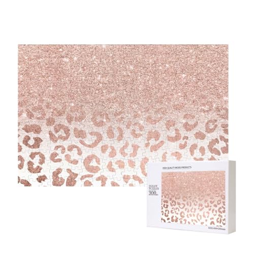 Roségold-Glitzerdruck,300 Teile Holzpuzzle Familienspiel Puzzles für Erwachsene Teenager Heimdekoration Roségold-Glitzerdruck,300 Teile Holzpuzzle Familienspiel Puzzles für Erwachsene Teenager Heimdekoration von EgoMed