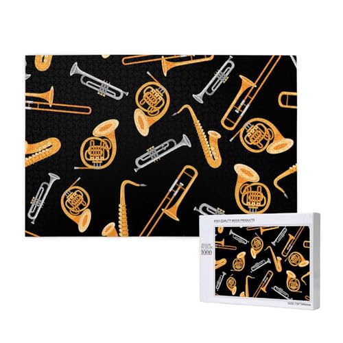 Saxophon Posaune Liebhaber Musik,1000 Teile Holzpuzzle Familienspiel Puzzles für Erwachsene Teenager Heimdekoration Saxophon Posaune Liebhaber Musik,1000 Teile Holzpuzzle Familienspiel Puzzles für Erwachsene Teenager Heimdekoration von EgoMed