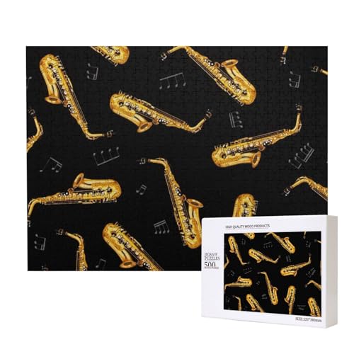 Saxophon und Musik,500 Teile Holzpuzzle Familienspiel Puzzles für Erwachsene Teenager Heimdekoration Saxophon und Musik,500 Teile Holzpuzzle Familienspiel Puzzles für Erwachsene Teenager Heimdekoration von EgoMed