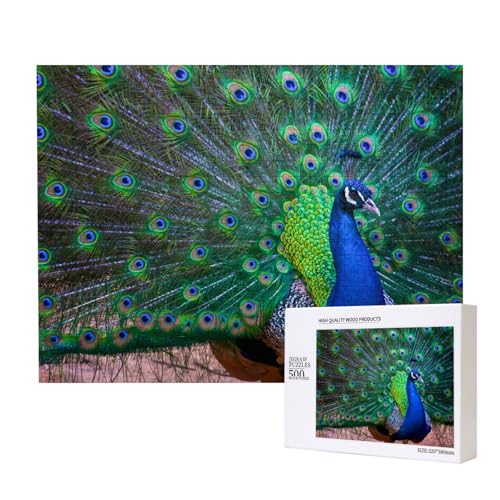 Schöner Pfau,500 Teile Holzpuzzle Familienspiel Puzzles für Erwachsene Teenager Heimdekoration Schöner Pfau,500 Teile Holzpuzzle Familienspiel Puzzles für Erwachsene Teenager Heimdekoration von EgoMed