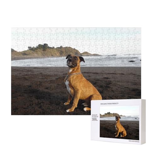 Strand braun Boxer Hund Portrait,300 Teile Holzpuzzle Familienspiel Puzzles für Erwachsene Teenager Heimdekoration Strand braun Boxer Hund Portrait,300 Teile Holzpuzzle Familienspiel Puzzles für Erwachsene Teenager Heimdekoration von EgoMed