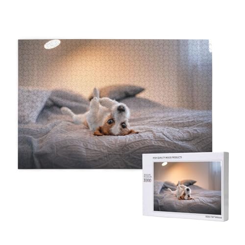 Süßer Kleiner Hund Jack Russell Terrier,1000 Teile Holzpuzzle Familienspiel Puzzles für Erwachsene Teenager Heimdekoration Süßer Kleiner Hund Jack Russell Terrier,1000 Teile Holzpuzzle Familienspiel Puzzles für Erwachsene Teenager Heimdekoration von EgoMed