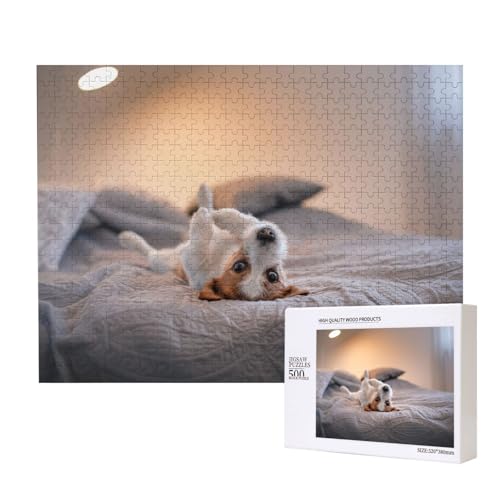 Süßer Kleiner Hund Jack Russell Terrier,500 Teile Holzpuzzle Familienspiel Puzzles für Erwachsene Teenager Heimdekoration Süßer Kleiner Hund Jack Russell Terrier,500 Teile Holzpuzzle Familienspiel Puzzles für Erwachsene Teenager Heimdekoration von EgoMed