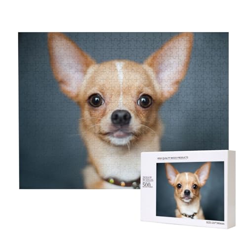 Süßer lustiger Chihuahua-Hund,500 Teile Holzpuzzle Familienspiel Puzzles für Erwachsene Teenager Heimdekoration Süßer lustiger Chihuahua-Hund,500 Teile Holzpuzzle Familienspiel Puzzles für Erwachsene Teenager Heimdekoration von EgoMed