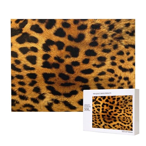 Tierische Leopardenhaut,500 Teile Holzpuzzle Familienspiel Puzzles für Erwachsene Teenager Heimdekoration Tierische Leopardenhaut,500 Teile Holzpuzzle Familienspiel Puzzles für Erwachsene Teenager Heimdekoration von EgoMed